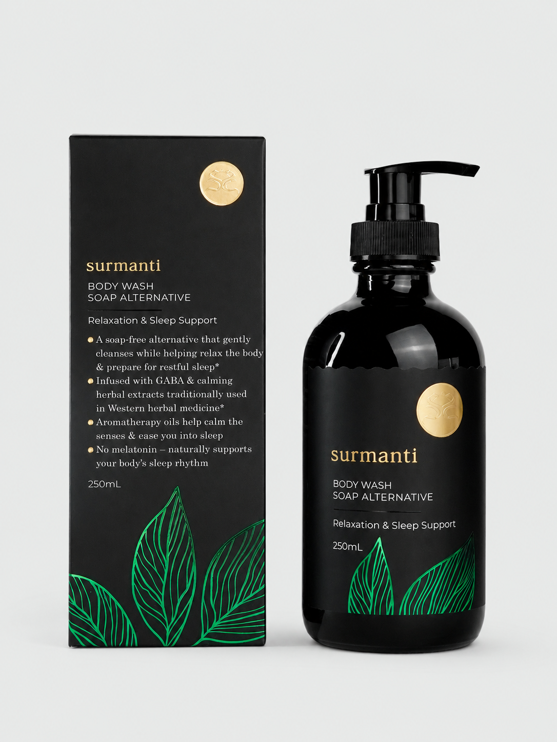 Relaxation & Sleep Support Body Wash 250mL. Breathe Deep, Lather Up, Sleep Easier. - Surmanti - Made In New Zealand