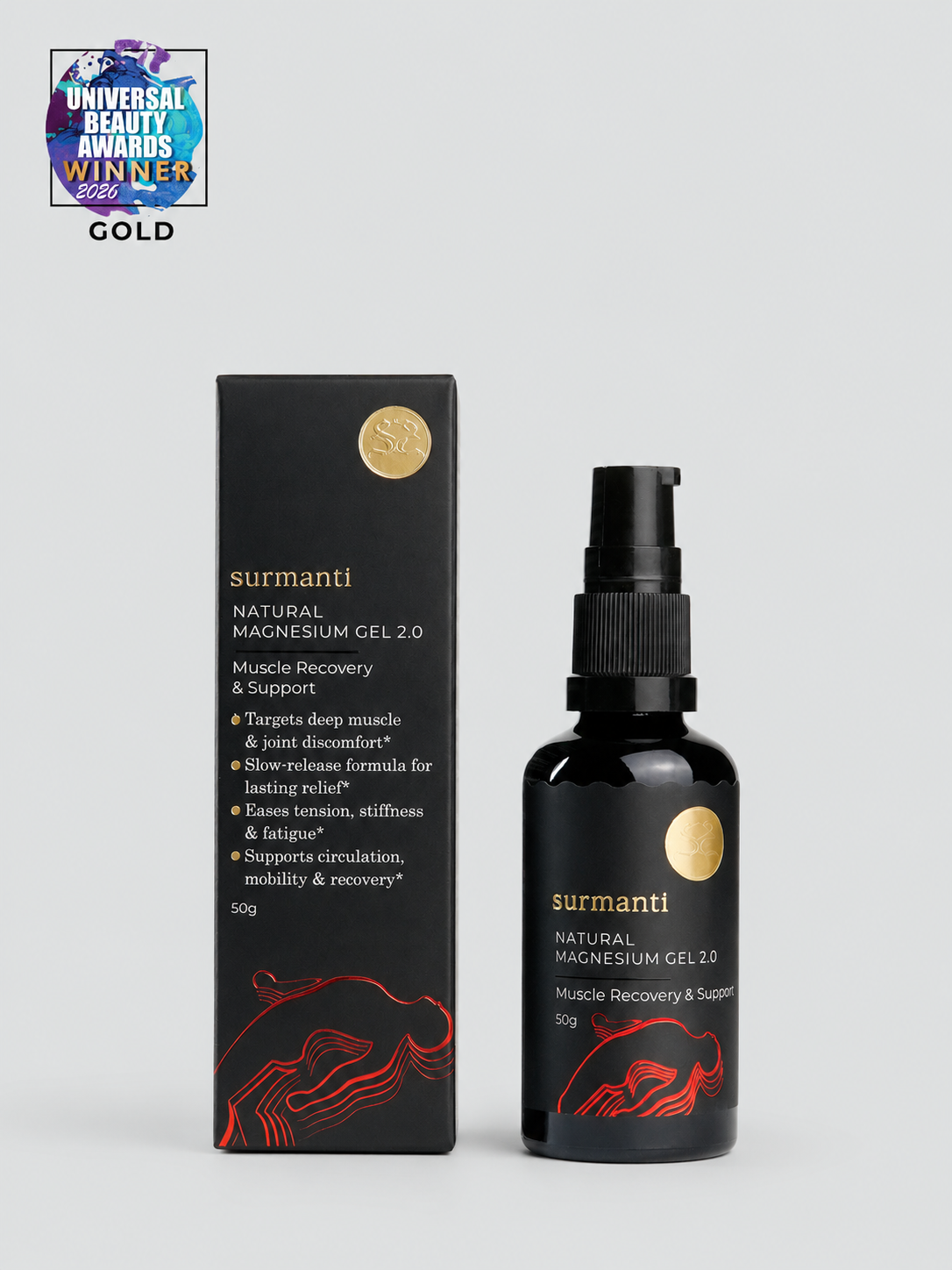 Magnesium Muscle Recovery Travel Gel - 50g  Targets Deep Muscle & Joint Pain at The Source* - Surmanti - Made In New Zealand
