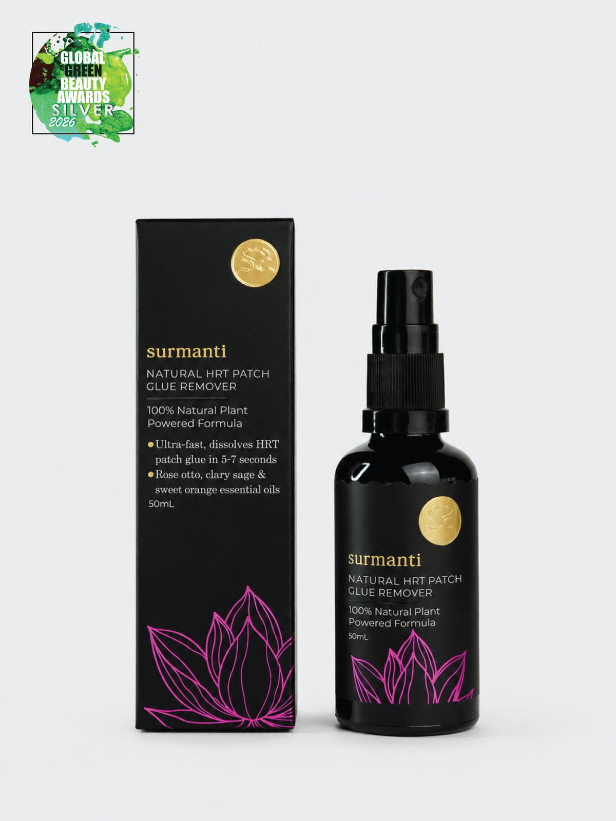 Natural-HRT Patch Glue Remover 50mL – Dissolves Sticky Estrogen Patch Residue in Seconds - Surmanti - Made In New Zealand