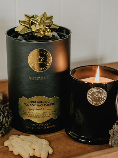 Gingerbread House Long Burning Eco Soy Candle - Limited Edition - Surmanti - Made In New Zealand