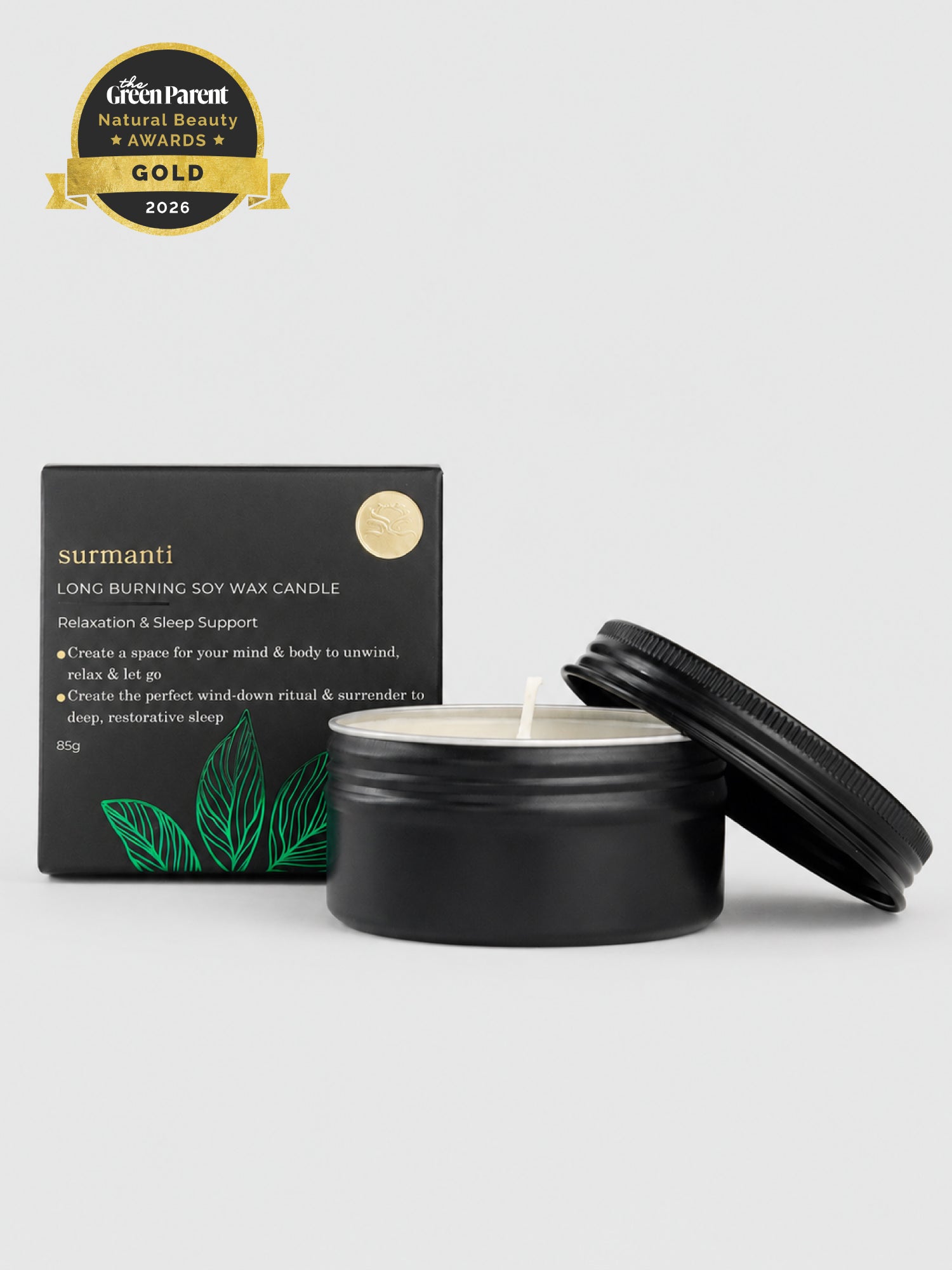 Travel Candle - Relaxation & Sleep Support 85g - Create the Perfect Wind-Down Ritual Anywhere.