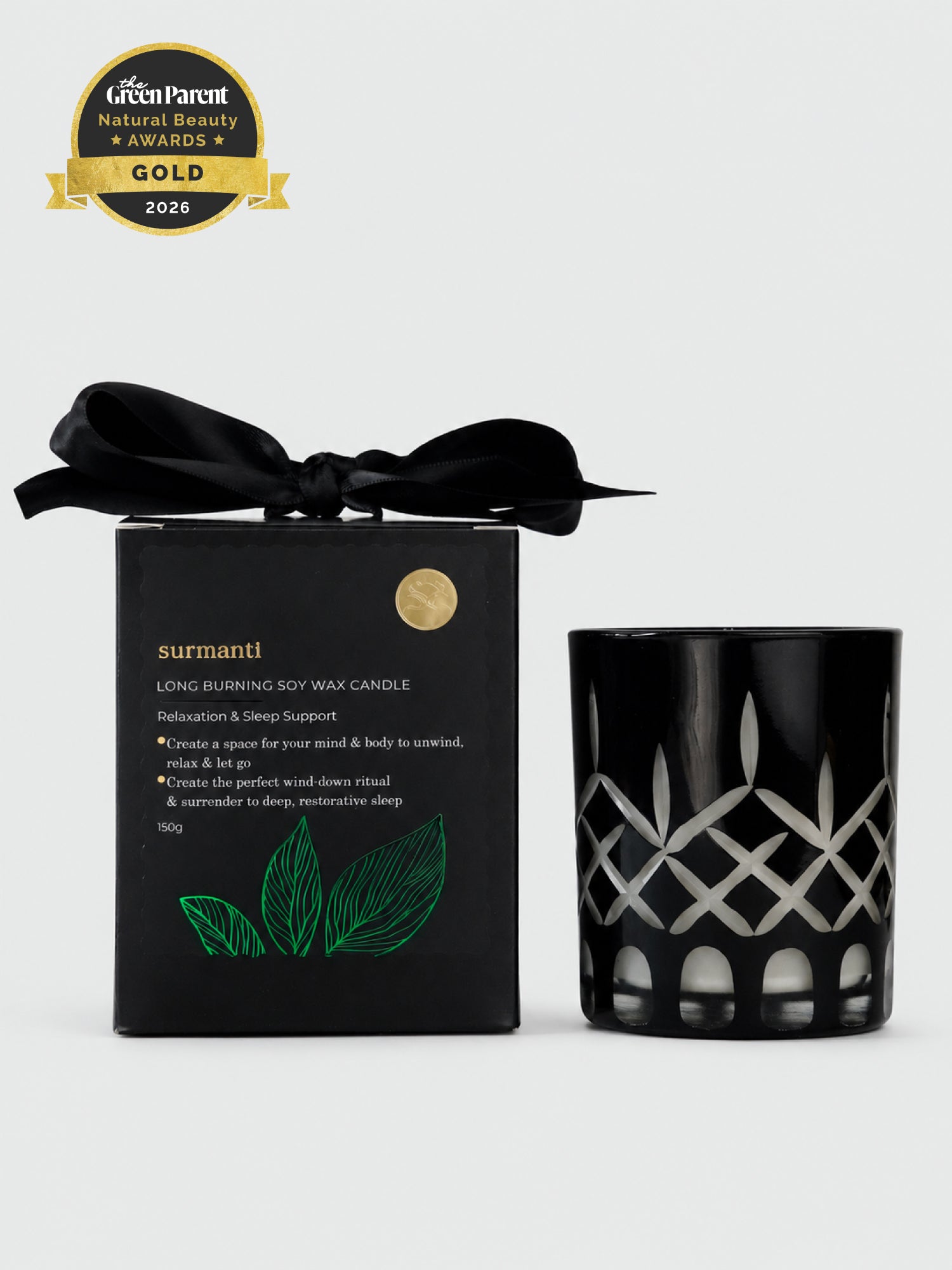Relaxation & Sleep Support Pure Soy Candle - Long Burning 150g. Award Winning - Promotes Restful Gentle, Peaceful Sleep - Naturally