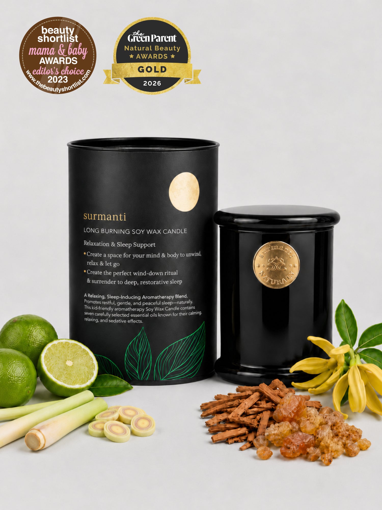Relaxation & Sleep Support Soy Long Burning Candle 250g - A Relaxing Sleep-Inducing Aromatherapy Blend
