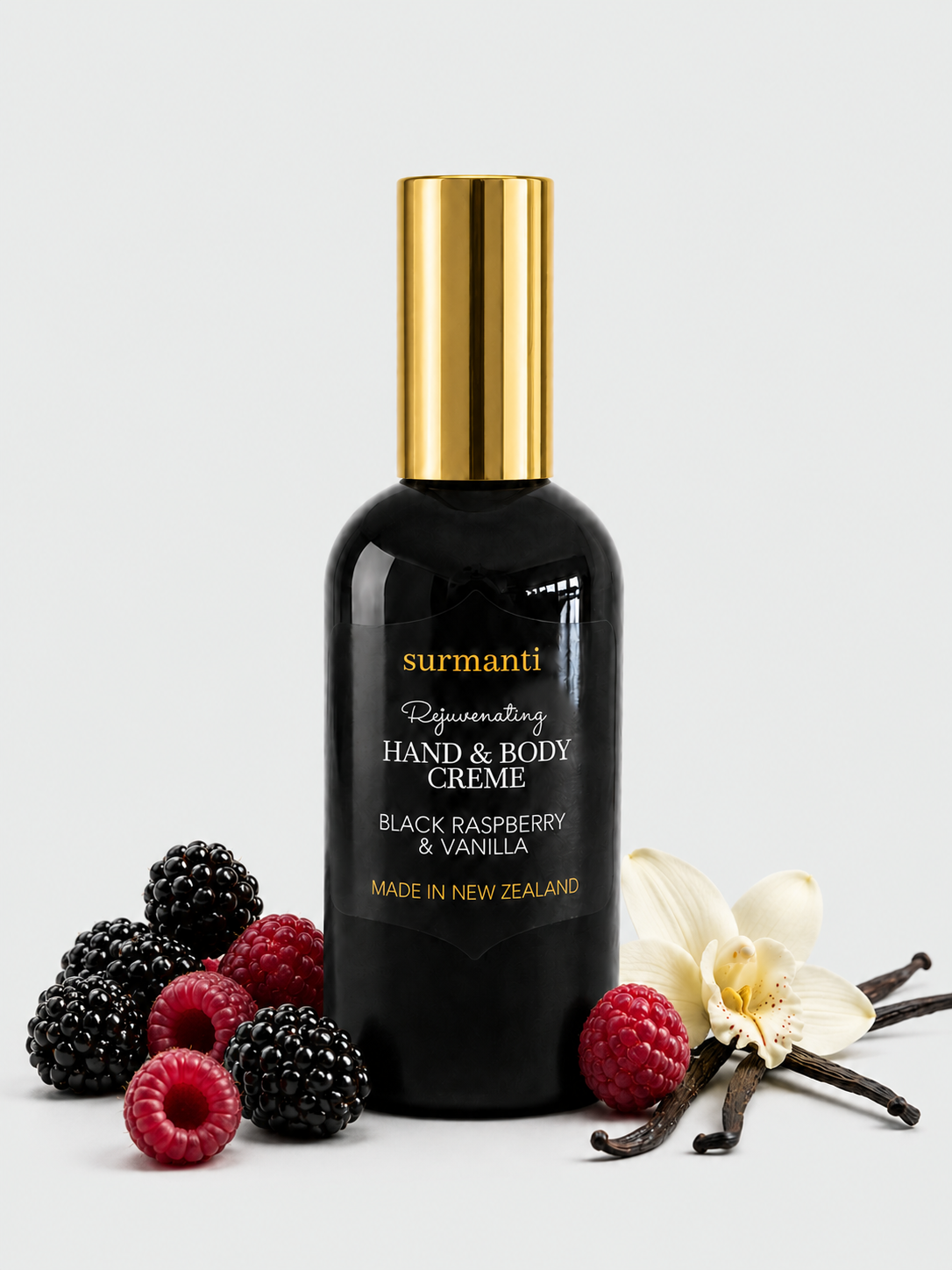 Black Raspberry & Vanilla Hand & Body Creme 120ml - Surmanti - Made In New Zealand