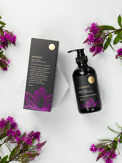 Hormone Balance Natural Body Wash - Soap Alternative 250mL for Hormonally Sensitive Skin