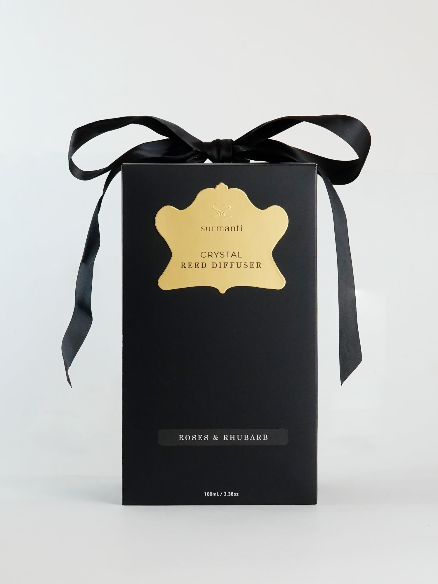 Roses & Rhubarb Hexagonal Crystal Reed Diffuser - Small Rooms 100mL - Surmanti - Made In New Zealand
