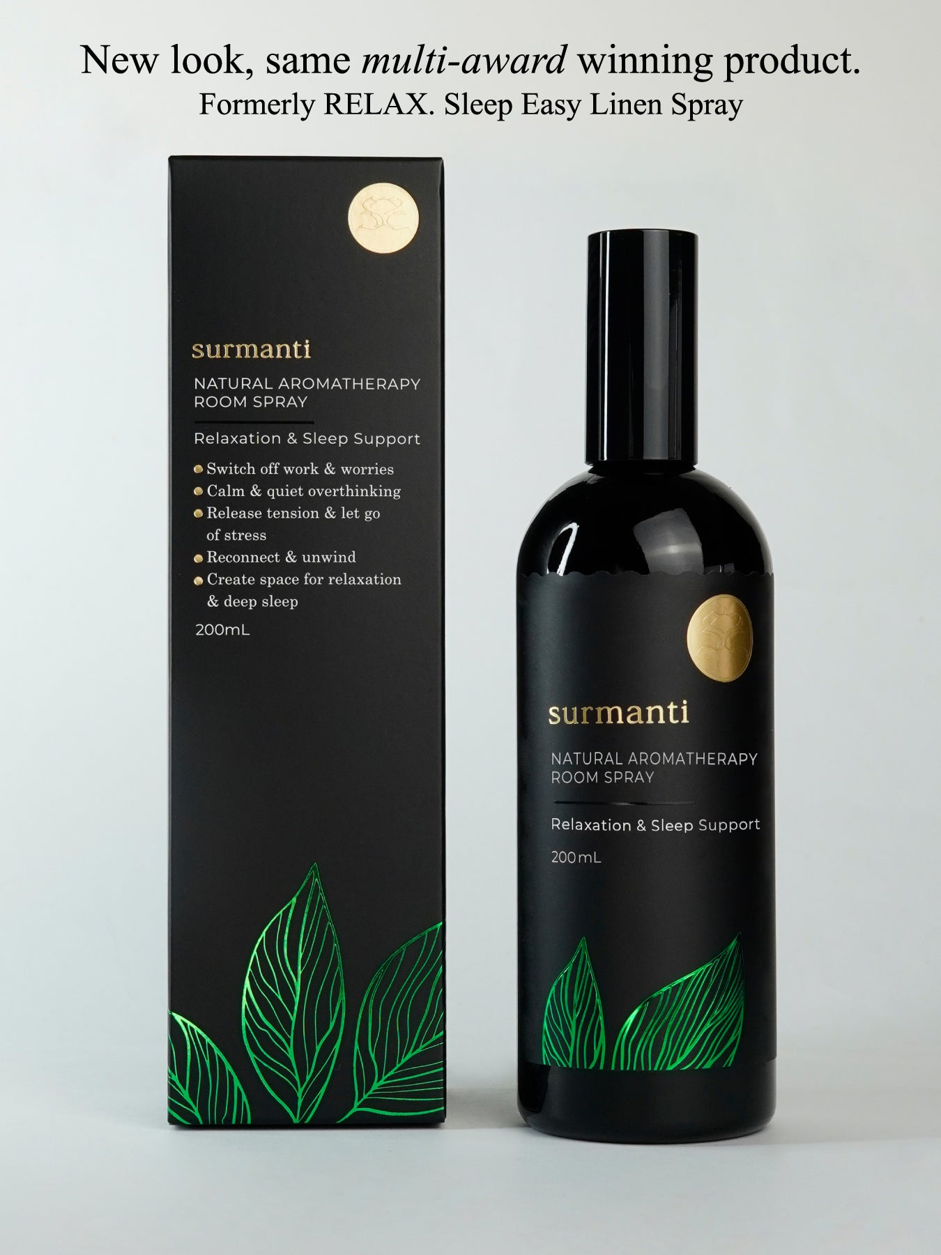 Relaxation & Sleep Support Natural Room Spray 200mL. Calm & Quiet Overthinking, Release & Let Go of Stress