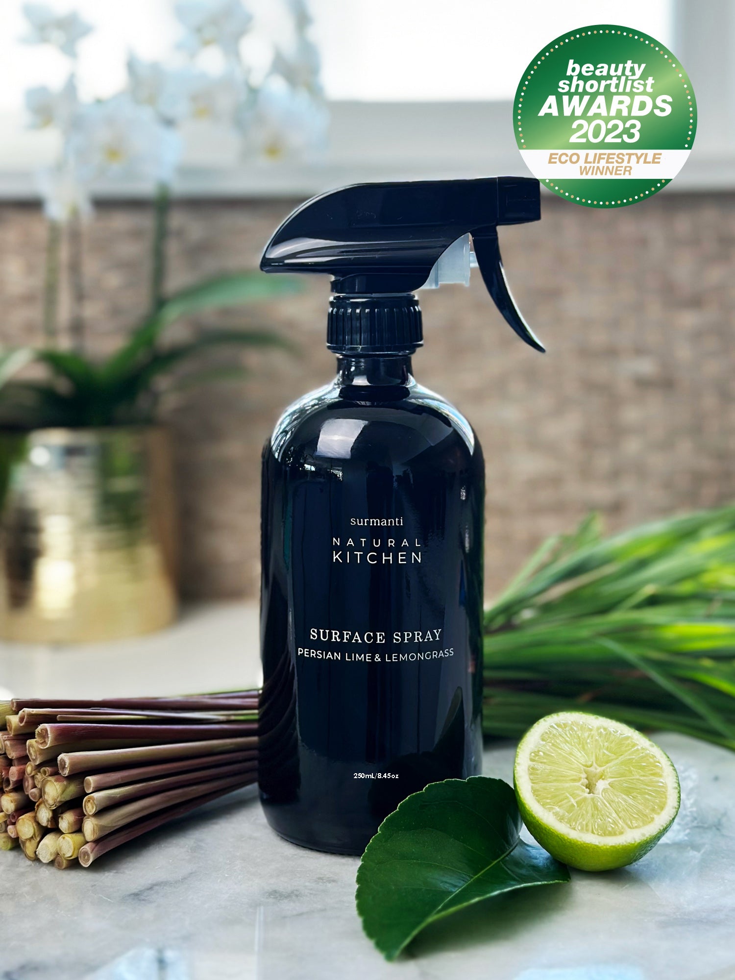 Natural Kitchen 5 Piece Cleaning Set - Non-Toxic Kid & Pet Friendly. Refillable Glass Bottles. Free Shipping. - Surmanti - Made In New Zealand