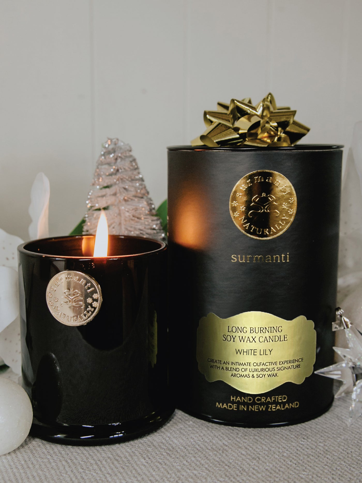 White Lily (Was Christmas Lily) Soy Long Burning Candle 250g