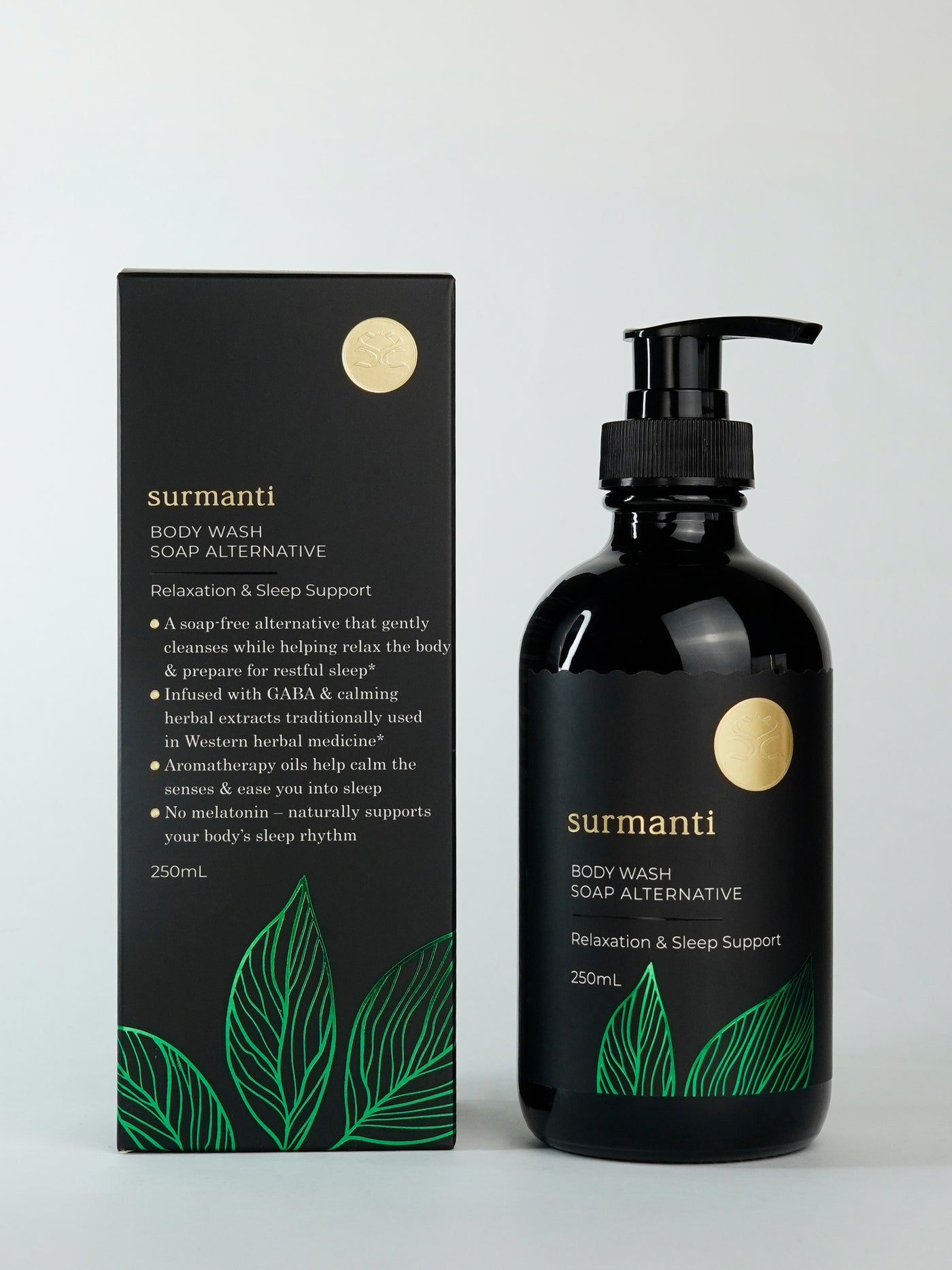 Relaxation & Sleep Support Body Wash 250mL. Breathe Deep, Lather Up, Sleep Easier.