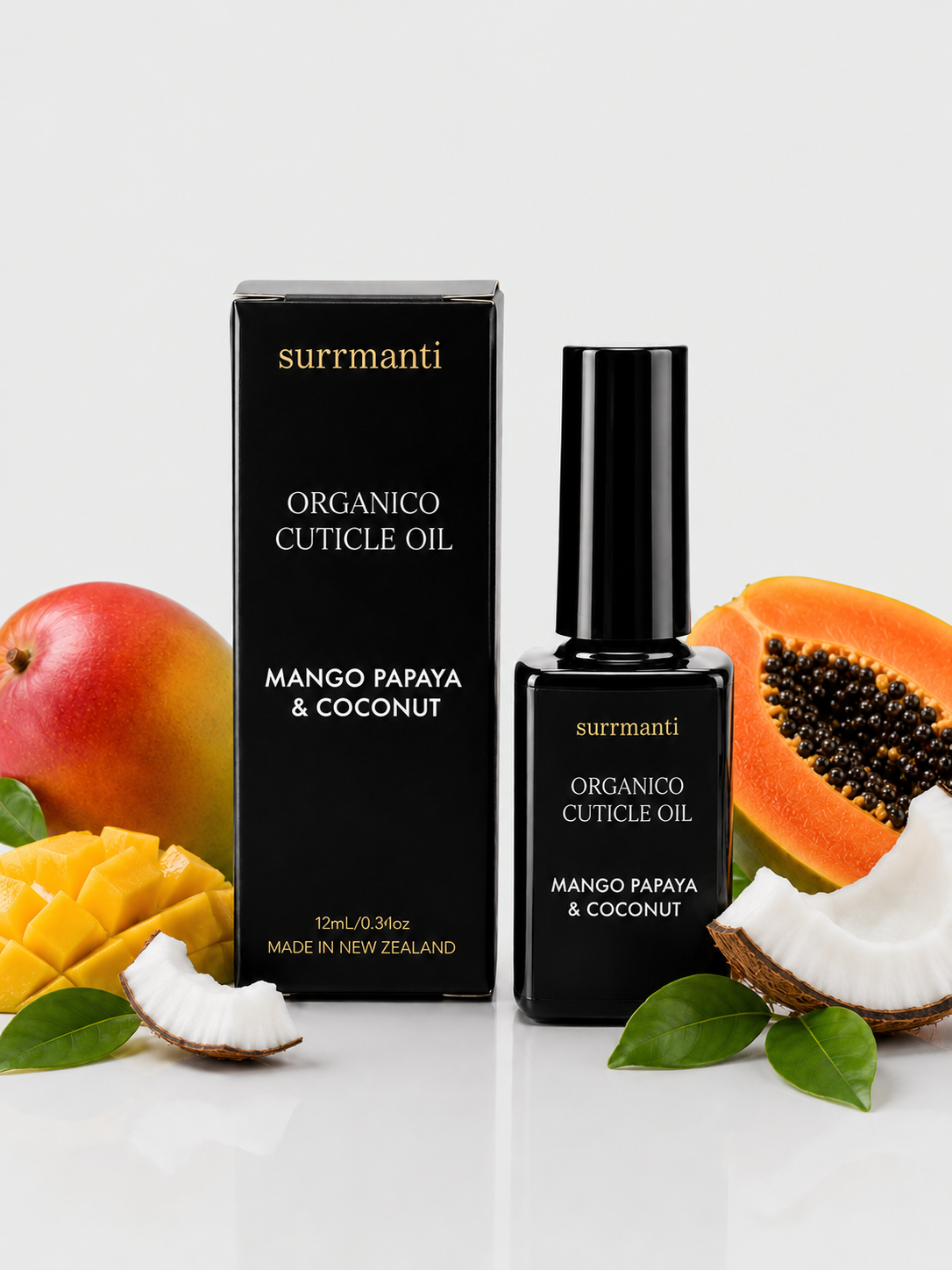 Mango Papaya & Coconut Organico Cuticle Oil - Surmanti - Made In New Zealand