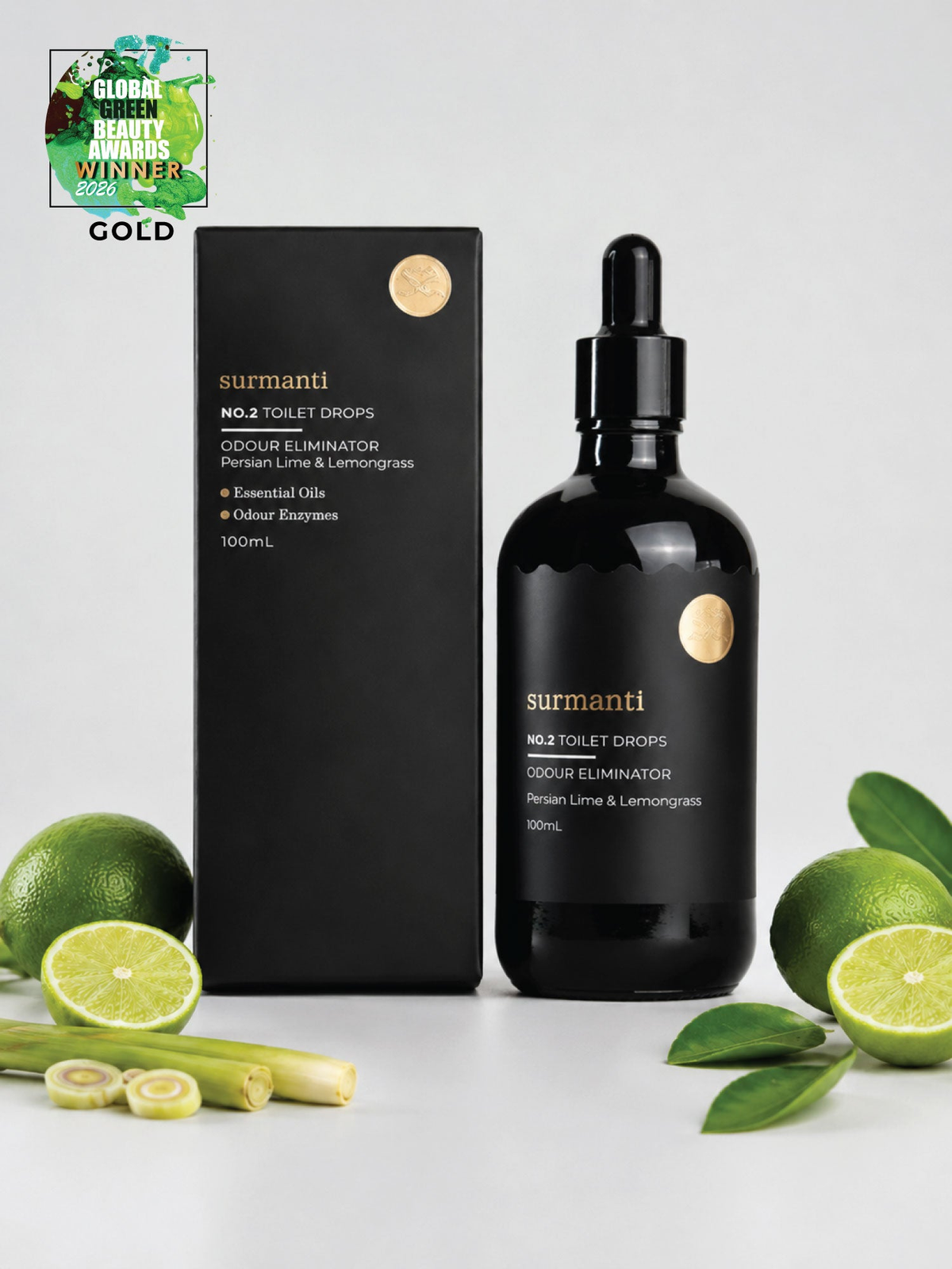Surmanti No.2 Toilet Drops 100mL – GOLD, Global Green Beauty Awards 2026