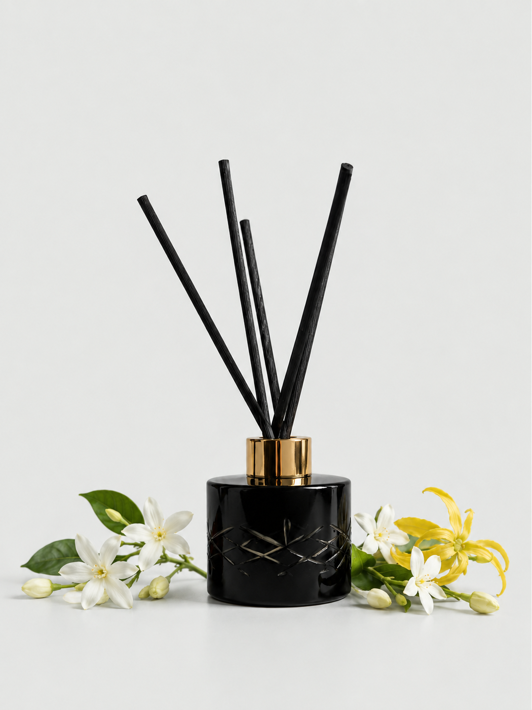Jasmine & Ylang Ylang Crystal Reed Diffuser - Small Rooms 100mL -Refillable - Surmanti - Made In New Zealand
