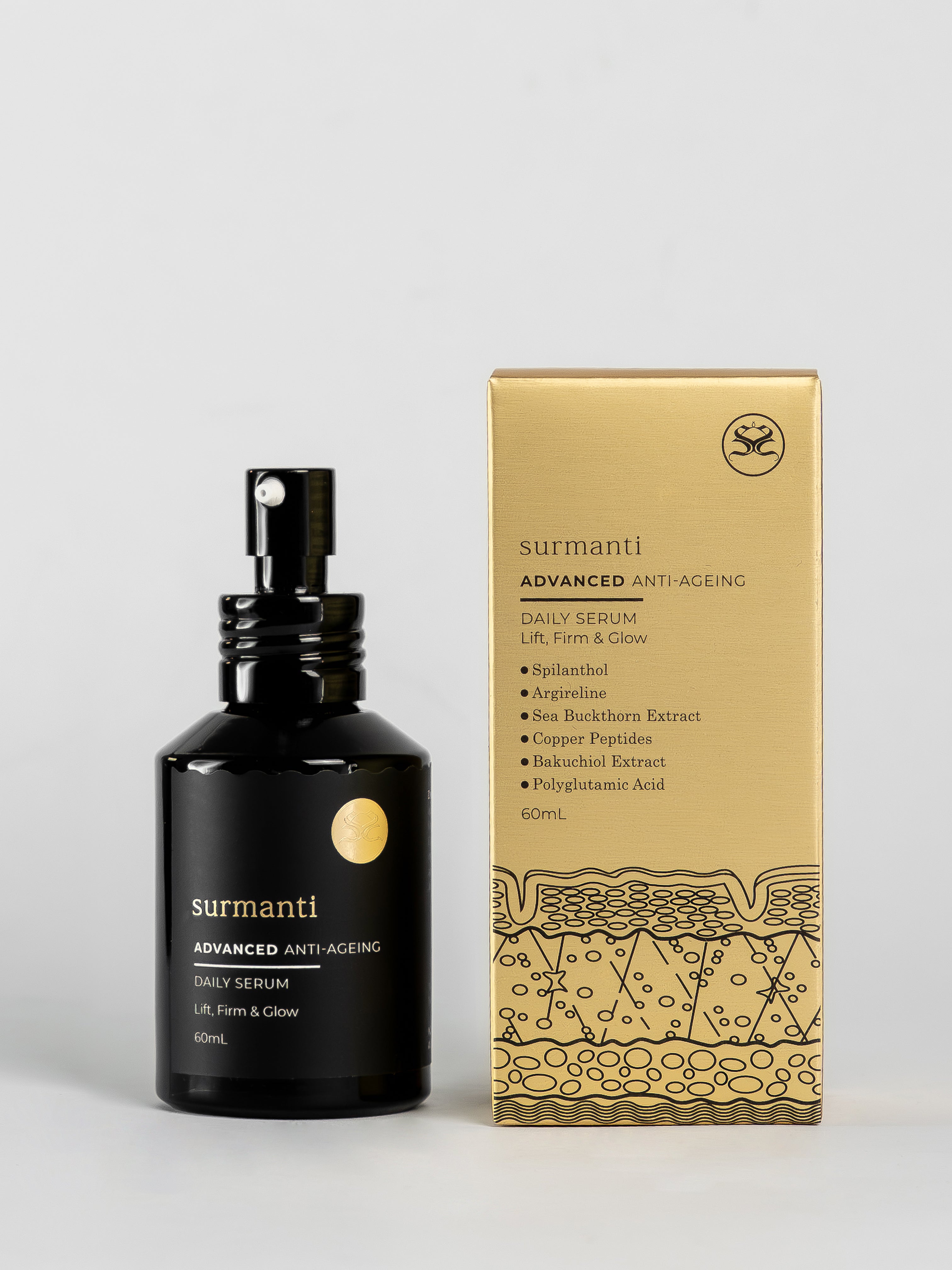 ADVANCED Anti-Ageing Daily Serum - 60mL - Surmanti - Made In New Zealand