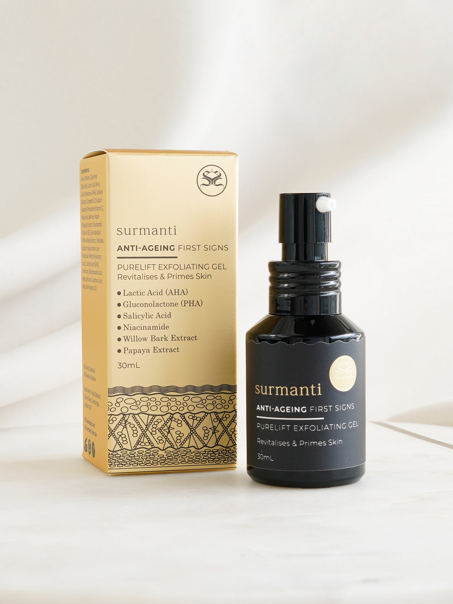 FIRST SIGNS Anti-Ageing Purelift Exfoliating Gel - 30mL - Surmanti - Made In New Zealand