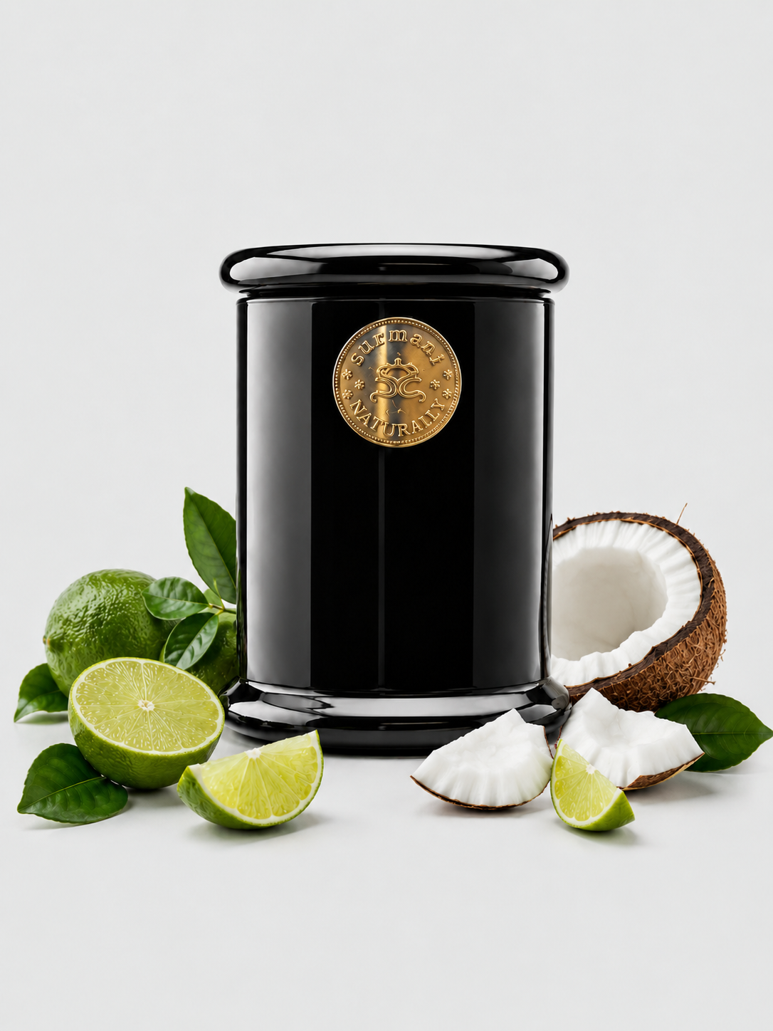 Lime & Coconut Long Burning Soy Wax Candle 250g - Surmanti - Made In New Zealand