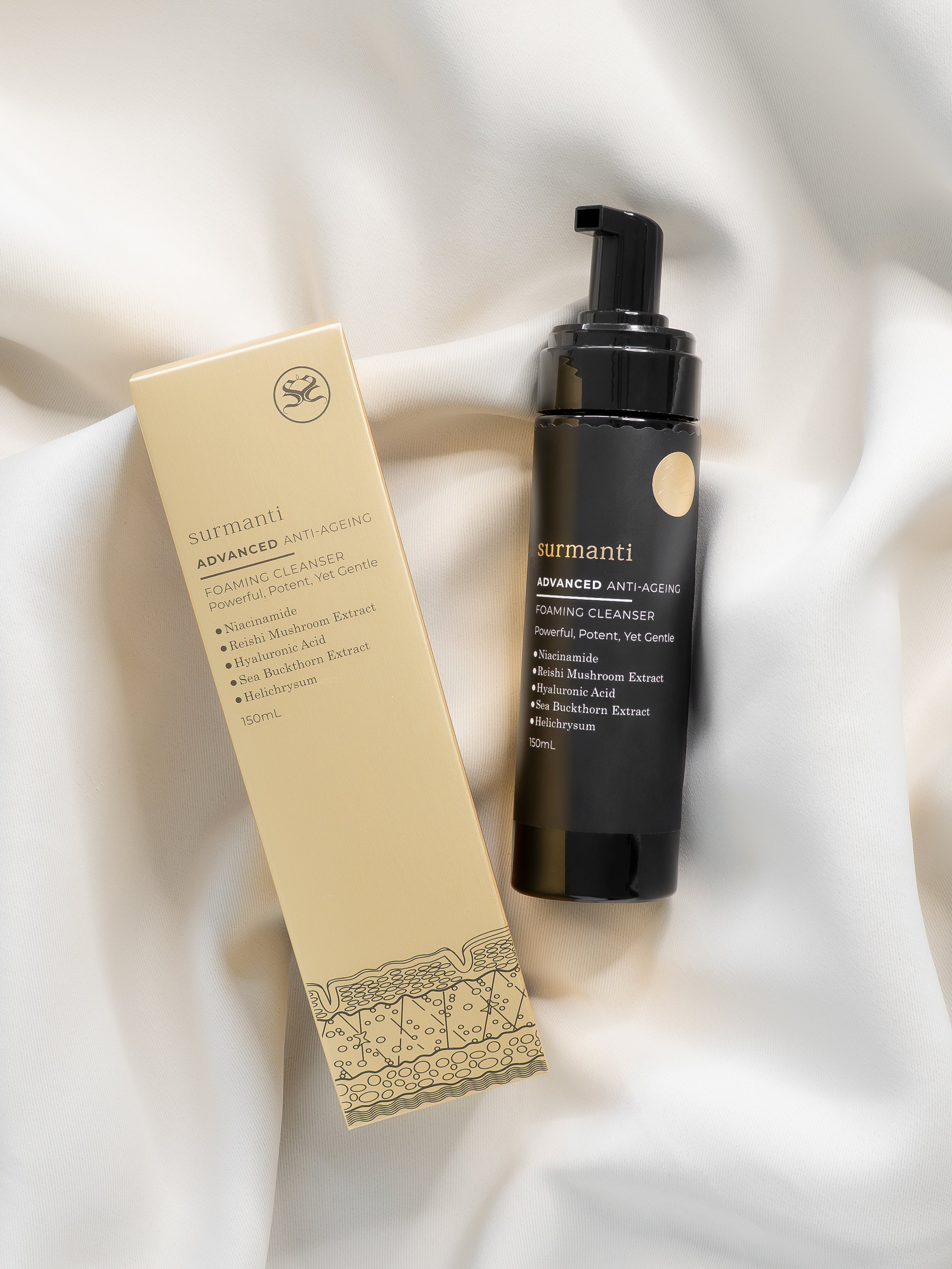 ADVANCED Anti-Ageing Foaming Cleanser - 150mL - Surmanti - Made In New Zealand