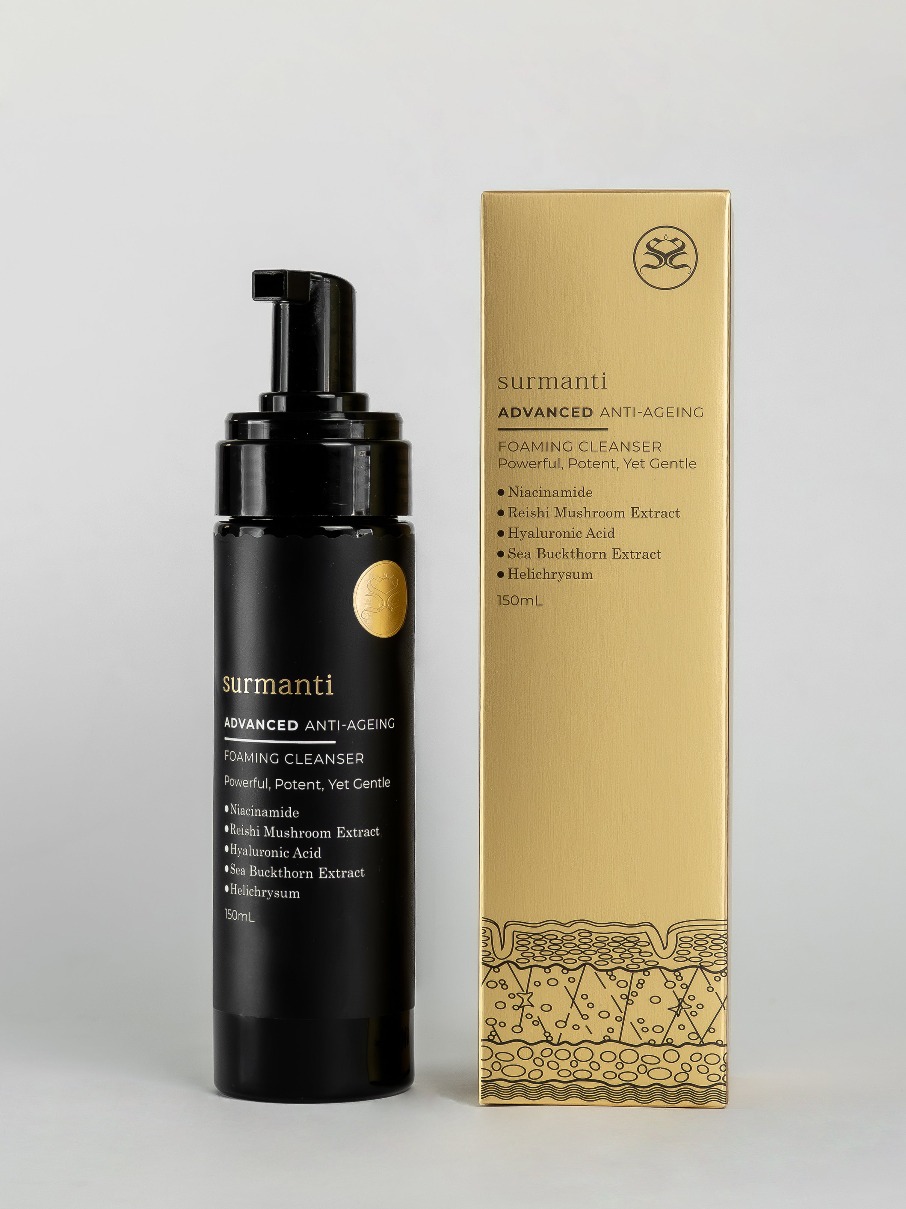ADVANCED Anti-Ageing Foaming Cleanser - 150mL - Surmanti - Made In New Zealand