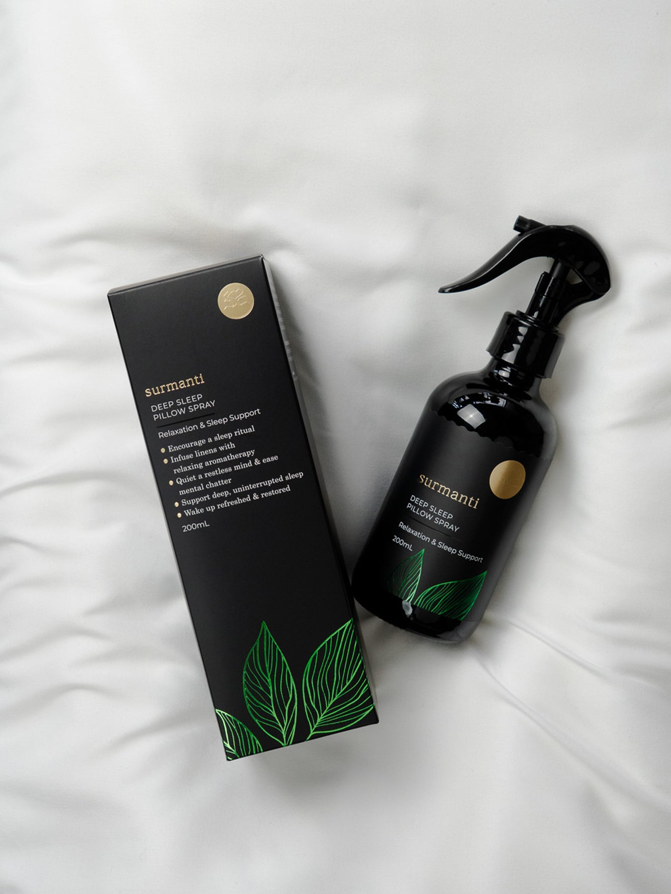 Relaxation & Sleep Support Deep Sleep Pillow Spray 200mL. Linen Mattress & Underlay Spray