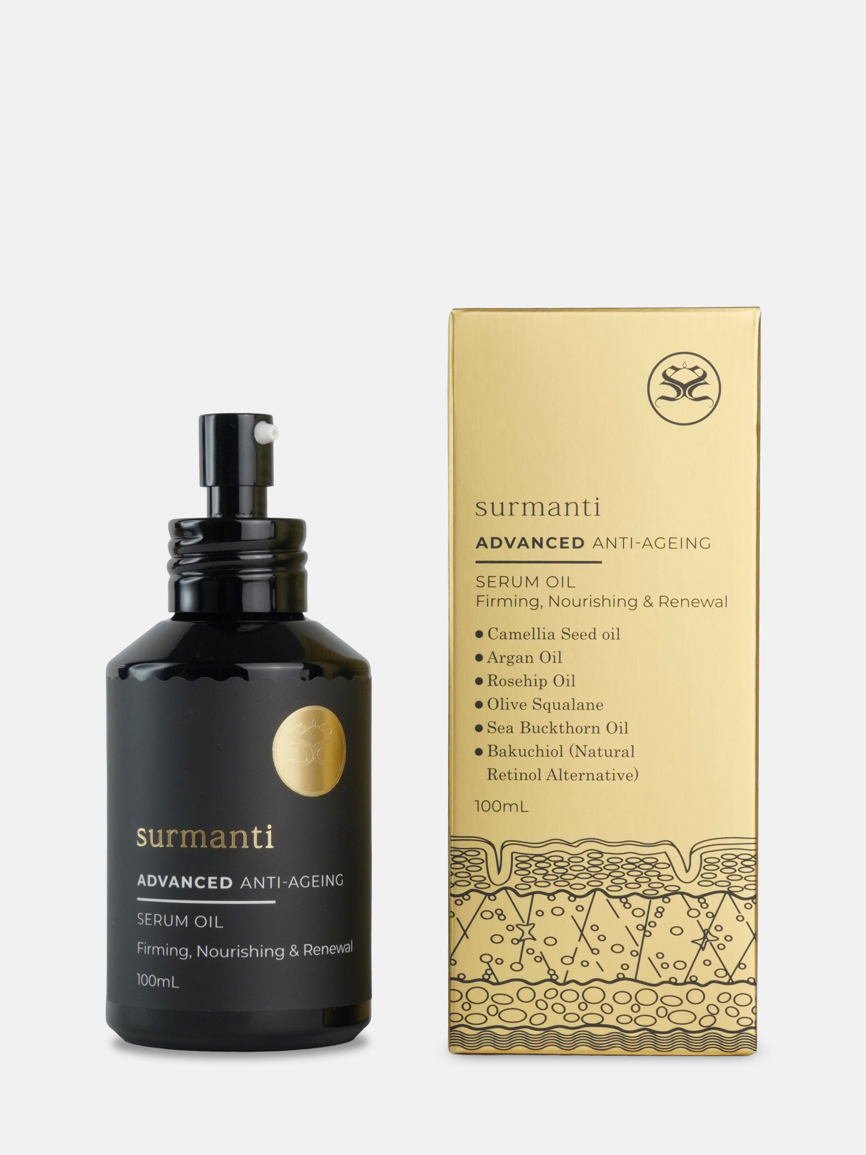 ADVANCED Anti-Ageing Serum Oil - 100mL - Surmanti - Made In New Zealand