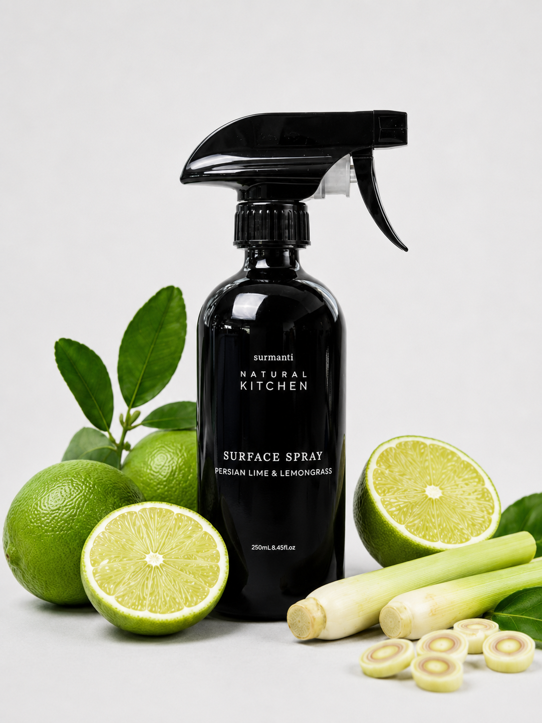 Multipurpose Surface Spray Bundle 1 Litre Refill + 250mL Persian Lime & Lemongrass - Surmanti - Made In New Zealand