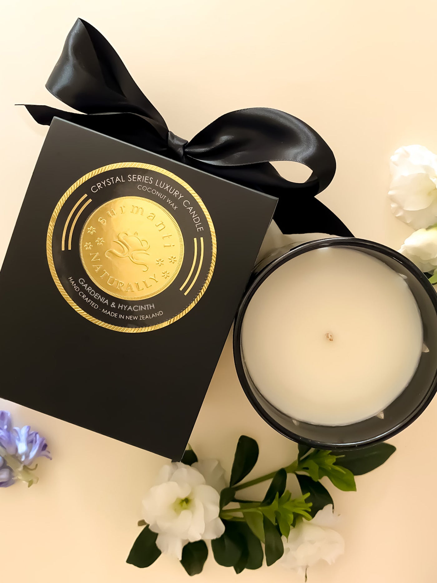 Gardenia & Hyacinth Crystal Series Long Burning Pure Coconut Wax Candle 500gm