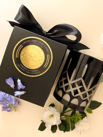 Gardenia & Hyacinth Crystal Series Long Burning Pure Coconut Wax Candle 500gm