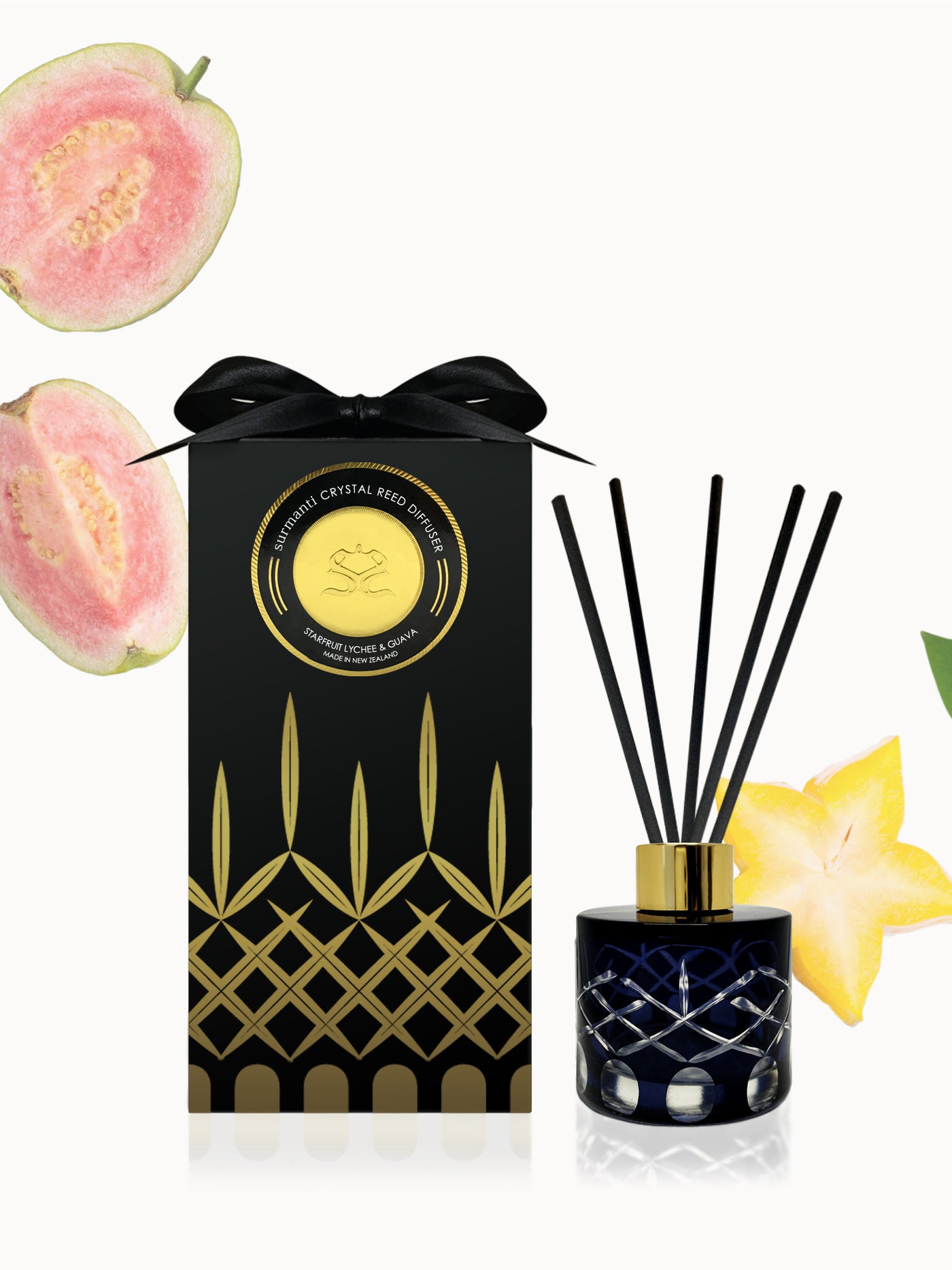 Starfruit Lychee & Guava Crystal Reed Diffuser - Small Rooms 100ml