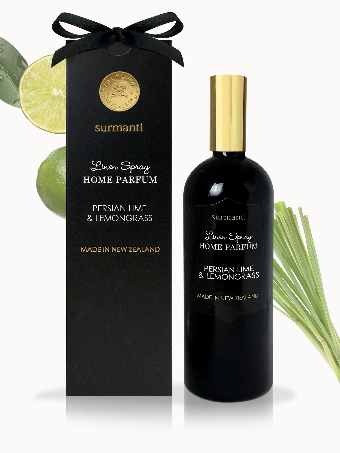 Persian Lime & Lemongrass Room Spray Home Parfum - Odour Eliminator (200 ml) - Surmanti - Made In New Zealand