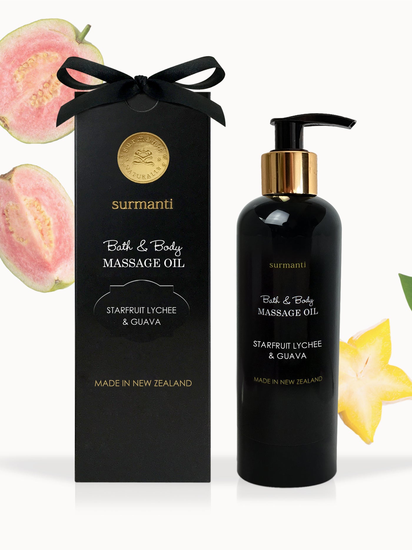 Starfruit Lychee & Guava Bath & Body Massage Oil - Surmanti - Made In New Zealand