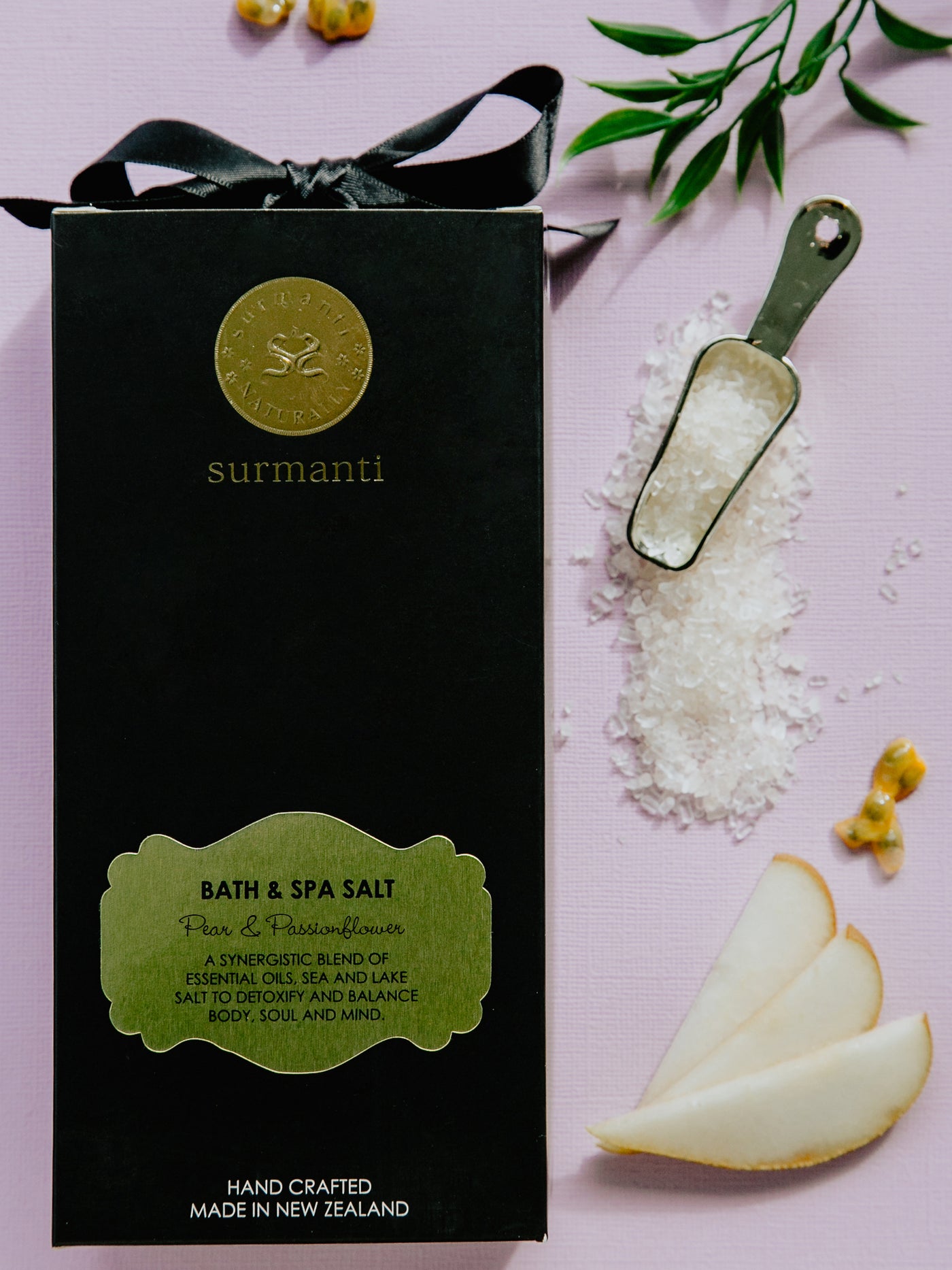 Pear & Passionflower Bath & Spa Salt - Surmanti - Made In New Zealand