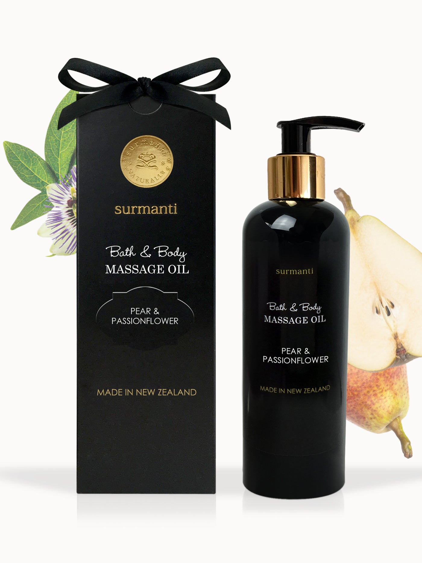 Pear & Passionflower Bath & Body Massage Oil - Surmanti - Made In New Zealand
