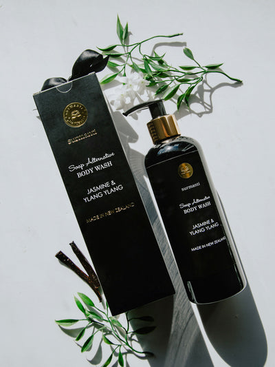 Jasmine & Ylang Ylang Body Wash - Soap Alternative 300ml - Surmanti - Made In New Zealand